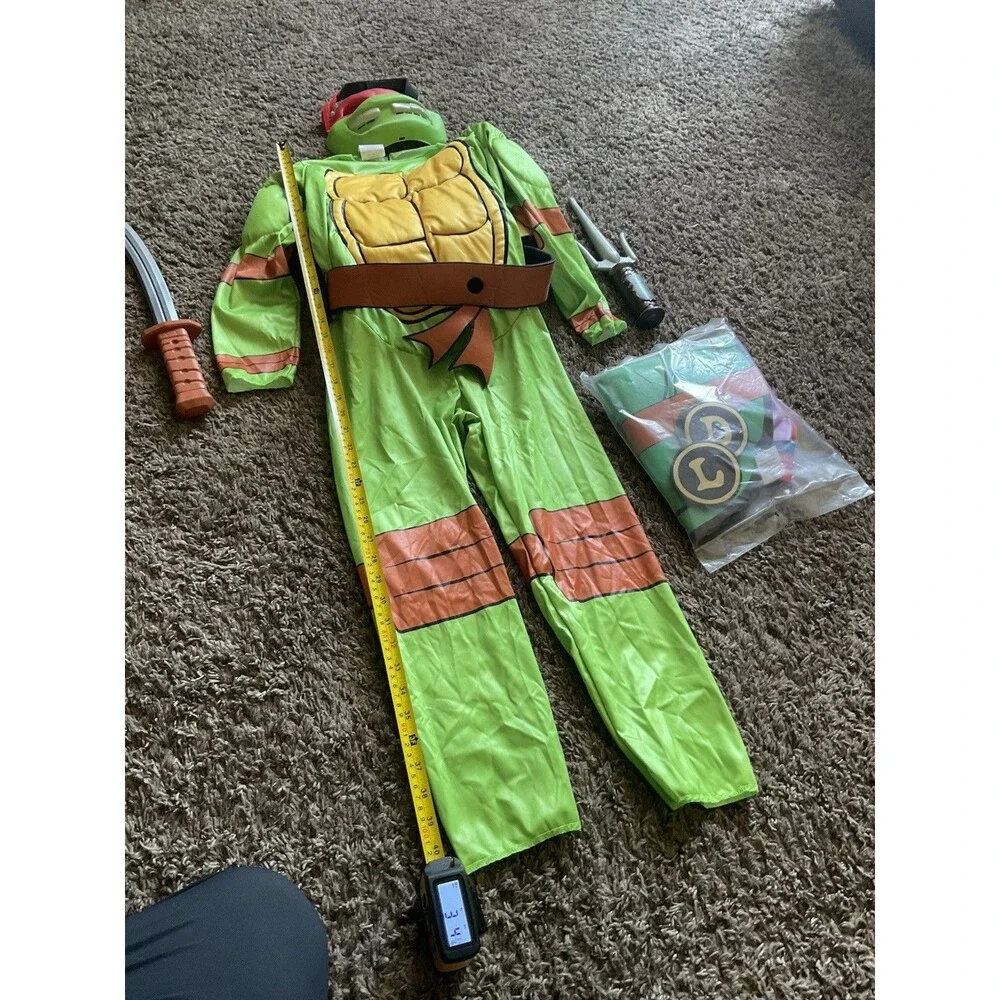 Teenage Mutant Ninja Turtles 4-in-1 Costume Boys Size M 8 Rubies Cosplay BUNDle